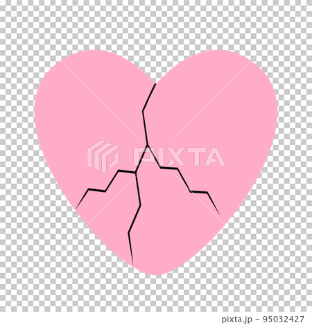 Cracked heart. Image of divorce, breakup, fight 95032427