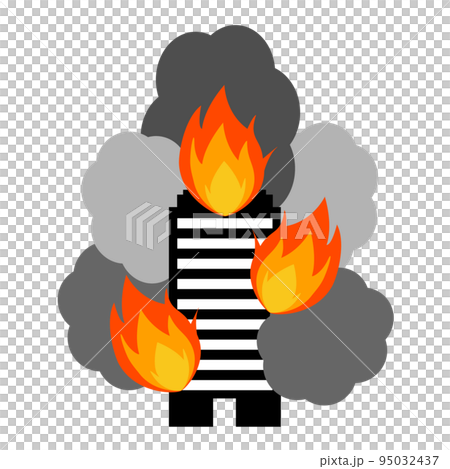 Building fire - Stock Illustration [95032437] - PIXTA