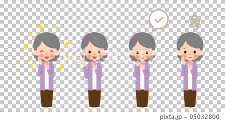 スマホを操作するシニアの女性 95032800