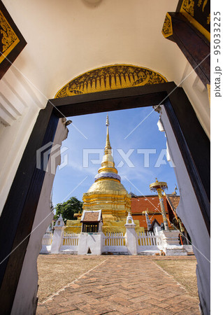 Wat Pong Sanook Temple. A landmark to visit in Lampang province, Northern of Thailand 95033225