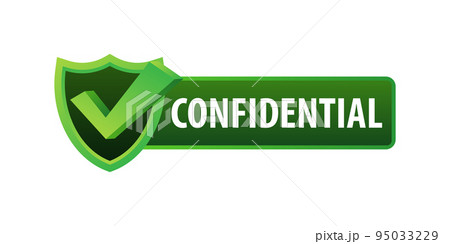 Confidential grunge vector icon. Badge or button for commerce website. Vector stock illustration. 95033229