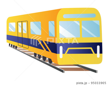 Train engine flat cartoon. Railroad passenger train or carriage. Train transport railway, carriage travel locomotive, wagon transportation passenger Train engine flat cartoon. Railroad passenger train or carriage. Train transport railway, carriage travel locomotive, wagon transportation passenger 95033905