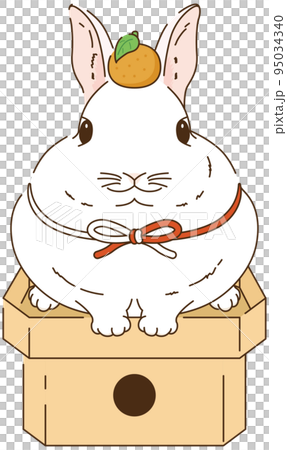 Rabbit turned into a mirror cake 95034340