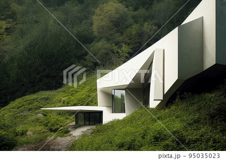 Hillside Contemporary Villa Surrounded by Dense Forest Hillside Contemporary Villa Surrounded by Dense Forest 95035023