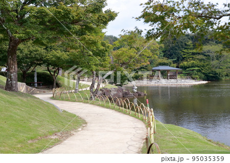自然豊かな公園、めだか池周辺（モリコロパーク、ジブリパーク　愛知県 長久手市） 95035359