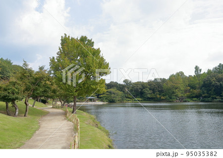 自然豊かな公園、めだか池周辺（モリコロパーク、ジブリパーク　愛知県 長久手市） 95035382
