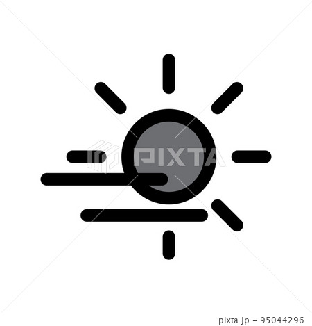 Illustration Vector Graphic of Fog Day icon Illustration Vector Graphic of Fog Day icon 95044296
