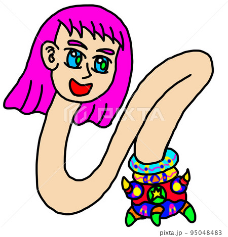 壺の中からろくろ首の娘 95048483