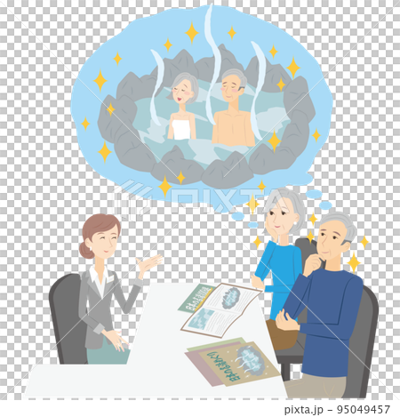 申請國內溫泉旅行的資深夫婦 95049457