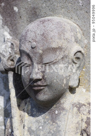 信州の文化財　名工　守屋貞治の石仏　木曽　長福寺の延命地蔵菩薩像 95049996