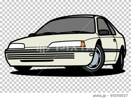懐かしめアメリカンクーペ 白色系 自動車イラスト 懐かしめアメリカンクーペ 白色系 自動車イラスト 95050037