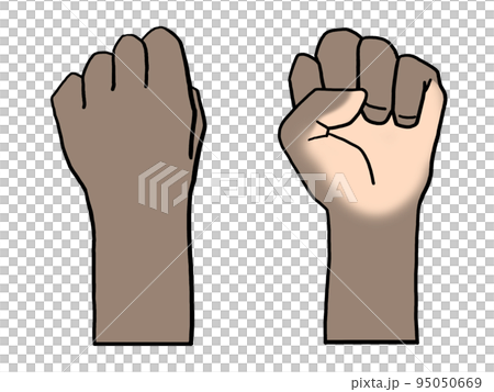 Goo hand illustration (front and back) (black) 95050669