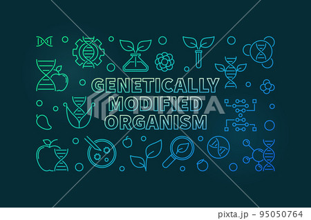 Genetically Modified Organism vector colorful illustration 95050764