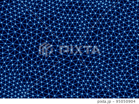 三角形のポリゴン　デジタルなサイバー空間のイメージ　壁紙　背景 95050904