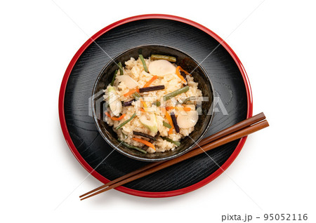 手作りの山菜おこわ 95052116