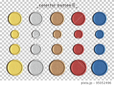 Simple colorful button [three-dimensional / foil style] 95052496