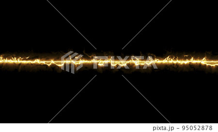 Neon energy glowing line on black background. Futuristic flow and laser jet for overlay effect 95052878