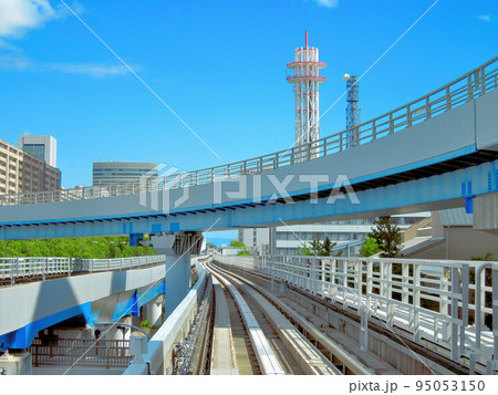 関西・大阪・神戸ポートライナー・中公園駅付近、立体交差のイメージ・兵庫県神戸市(3) 95053150
