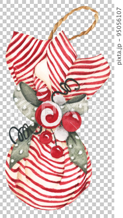 Christmas ball. Watercolor winter holidays. Greeting card, invitation in classic style. Christmas ball. Watercolor winter holidays. Greeting card, invitation in classic style. 95056107