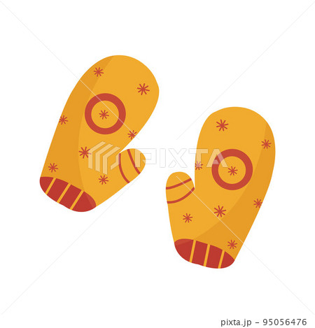 Winter fall warm hygge gloves illustration. Winter fall warm hygge gloves illustration. 95056476