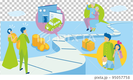 一對年輕夫婦擔心他們未來的生活計劃 95057758