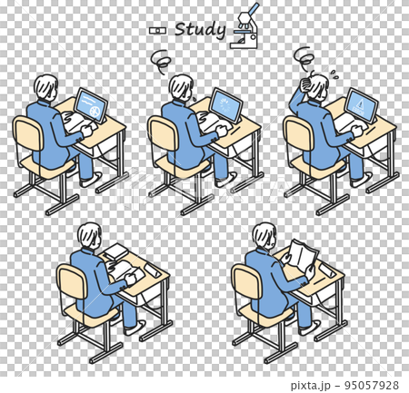 Gakuran boy studying at school Various Gakuran boy studying at school Various 95057928