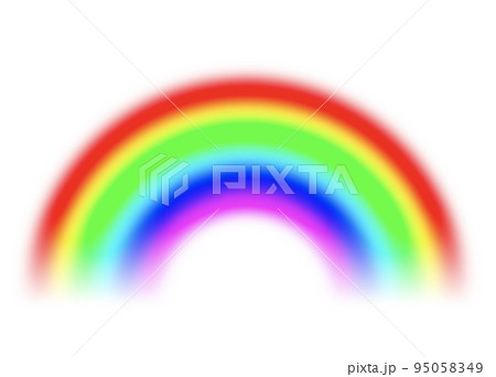 白バックの虹 95058349