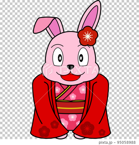 兔子年卡材料(和服) 兔子年卡材料(和服) 95058988