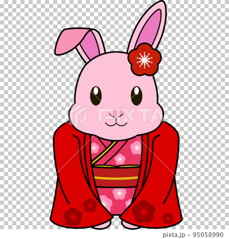 兔子年卡材料(和服) 兔子年卡材料(和服) 95058990