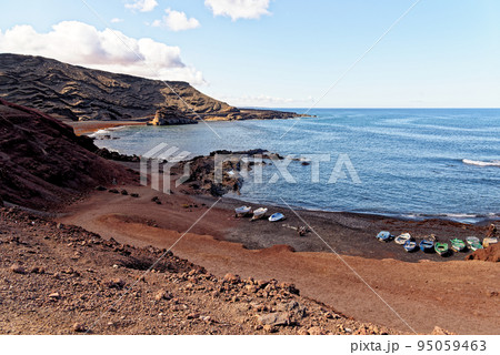 Atlantic View of Charco de los Clicos - Lanzarote. Canary Islands Spain Atlantic View of Charco de los Clicos - Lanzarote. Canary Islands Spain 95059463
