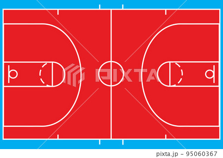 Basketball court vector 95060367
