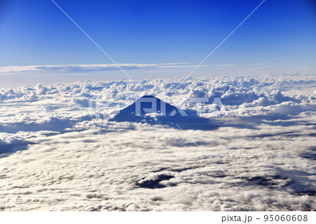 空撮した富士山 空撮した富士山 95060608