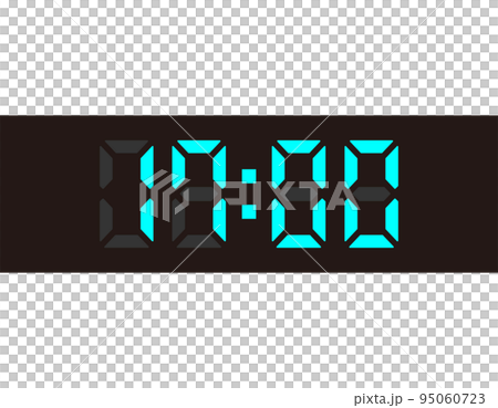 數字數字鐘面矢量圖 17:00 數字數字鐘面矢量圖 17:00 95060723