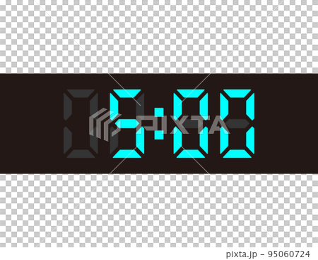 數字數字鐘面矢量圖 5 點鐘 95060724