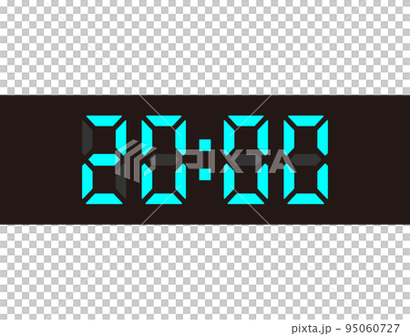 數字數字鐘面矢量圖 20:00 數字數字鐘面矢量圖 20:00 95060727