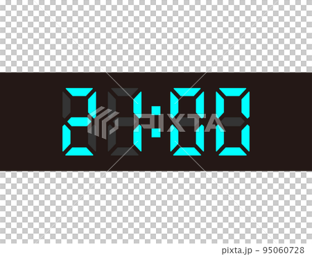 數字數字鐘面矢量圖 21:00 數字數字鐘面矢量圖 21:00 95060728