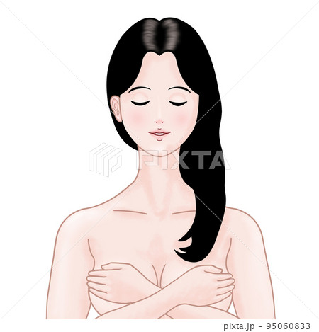 ハダカで素肌のキレイな黒髪の女性リメイク2 ハダカで素肌のキレイな黒髪の女性リメイク2 95060833