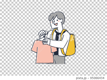 A young man who came shopping for clothes How each of them spends their holidays 95066434