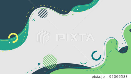 Abstract modern template blue and green organic dynamic shapes elements compositions of colored spots and lines on white background Abstract modern template blue and green organic dynamic shapes elements compositions of colored spots and lines on white background 95066583