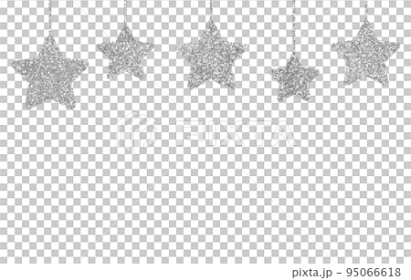 イラスト素材 星飾り シルバー イラスト素材 星飾り シルバー 95066618
