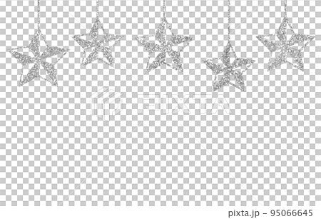 Illustration material star decoration silver Illustration material star decoration silver 95066645