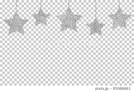 Illustration material star decoration silver Illustration material star decoration silver 95066661