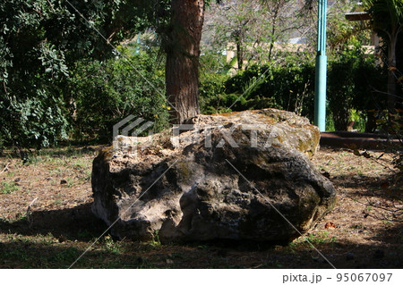 Stones in a city park on the Mediterranean coast in Israel. Stones in a city park on the Mediterranean coast in Israel. 95067097
