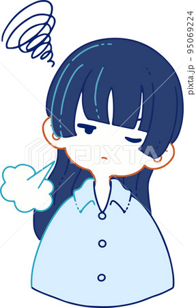 嫌になって溜息を吐く人物のベクターイラスト 嫌になって溜息を吐く人物のベクターイラスト 95069224