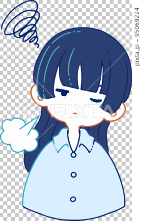 一個厭惡和嘆息的人的矢量圖解 95069224