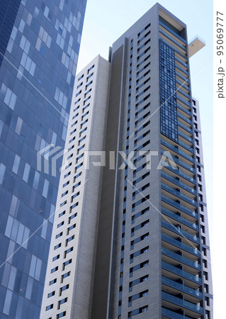 Tall houses and skyscrapers in Tel Aviv in Israel. 95069777