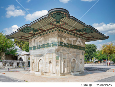 Kilic Ali Pasha Fountain, or Tophane fountain, a 18th century public water fountain, or Sabil, Beyoglu, Istanbul, Turkey 95069925