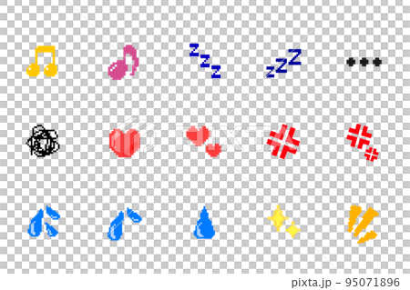 Pixel art emotion icon set 1 Pixel art emotion icon set 1 95071896
