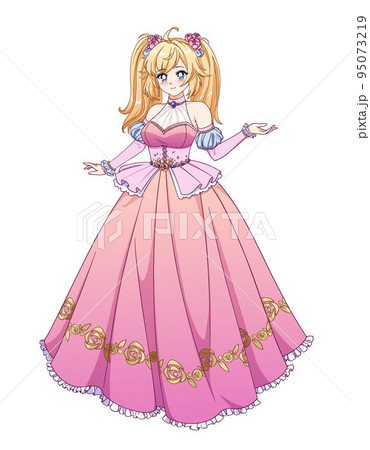 Vector illustration of anime princess  Stock Illustration 95073219   PIXTA