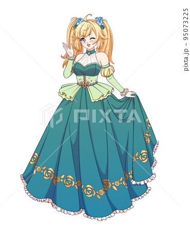 Cute Anime Princess Icon User Avatar Stock Vector - Illustration of  costume, child: 255429615